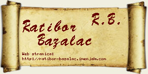 Ratibor Bažalac vizit kartica